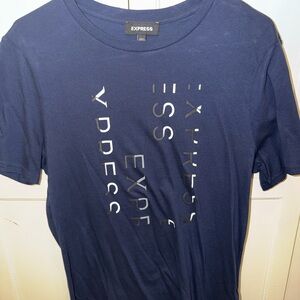 Express Navy Short-Sleeve Logo Tee